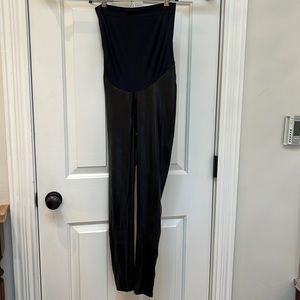 Spanx Maternity faux leather leggings